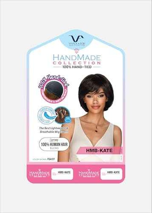 Vivica A. Fox HMB-KATE, Handmade & Hand-tied Wig, Supreme Human Hair Blend, Color FS1B/30