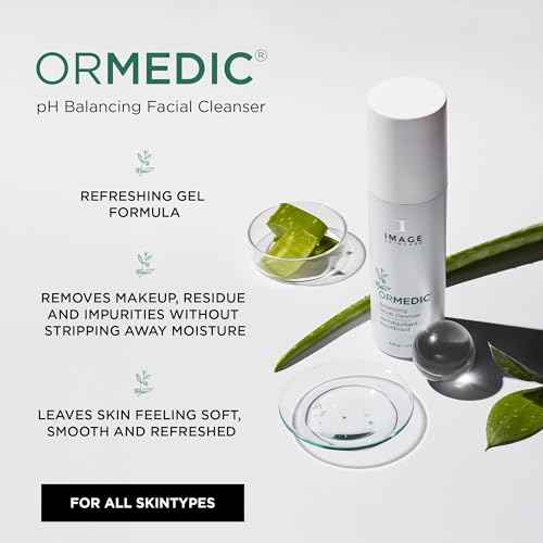 IMAGE Skincare, Ormedic pH Balancing Facial Cleanser, Mild Foaming and Hydrating Face Wash with Aloe Vera