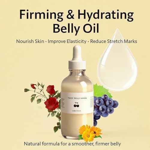 True Belly Serum Organic Firming & Hydrating Belly Oil,Gentle And Non-Irritating,Belly Oil For Pregnant Women,Reduce Sagging,Skin Nourishment Elasticity Support Serum