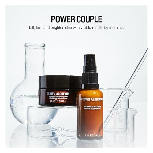 Grown Alchemist Regenerating Serum Anti-Aging Face Moisturizer with Peptide-8, E-2 Polysaccharide, 30 ML