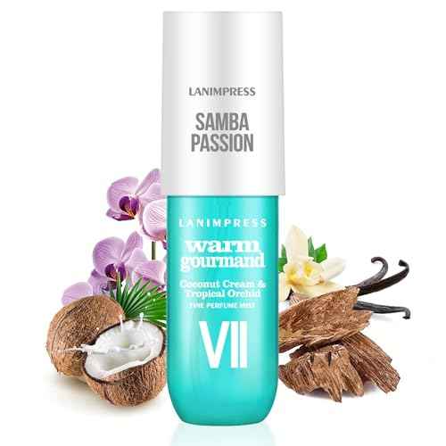Perfume - No.7£¬Body Spray For Women£¨Eau De Perfum£©Hair & Body Fragrance Mist£¬Fresh Fruity & Floral Flavors Gourmet Tune£¨Coconut +Tropical Orchid+Toasted Pralines+Vanilla £©Perfumes For Women£¨3 fl oz£©
