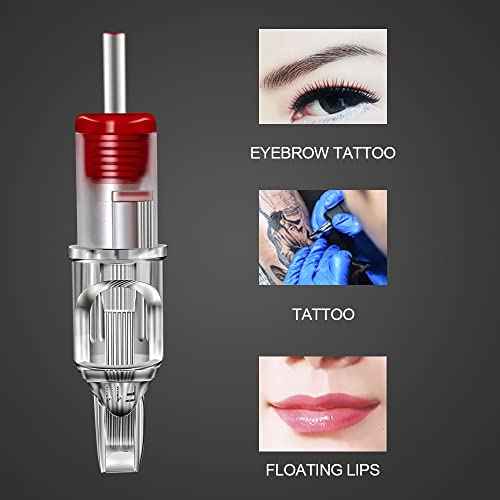 Yuelong 80pcs Cartridge Needles Disposable Sterilized Needle Cartridges Round Liner Shader Assorted Size 1005 1007 1009RL 1205 1207RS 1205 1207M1 1209M1
