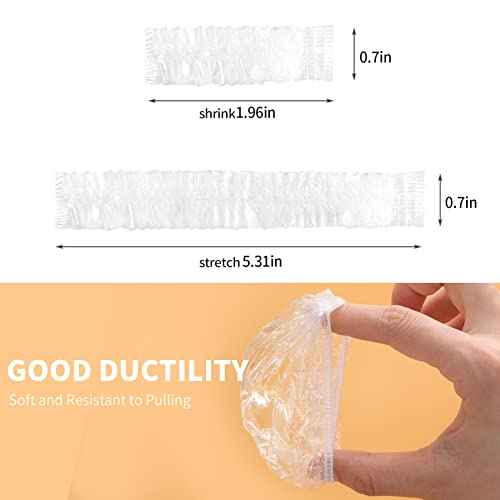 200 Pack Shower, Bathing,Ear Covers Clear Disposable Ear Protectors Waterproof Ear Covers for Hair Dye,Waterproof Plastic Ear Shower Caps