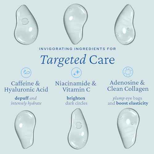 belif Aqua Bomb Cooling Eye Gel - Caffeine & Hyaluronic Acid for Puffiness & Hydration, Niacinamide & Vitamin C for Dark Circles, Adenosine & Collagen for Plumping & Firming, Korean Skin Care