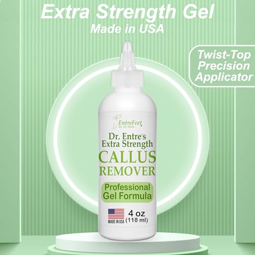 Dr. Entre's Callus Remover Gel: Extra Strength Callus Remover for Feet, Foot Callus Remover, Foot Care, Pedicure Tools Supplies, Dead Skin Remover, 4 oz