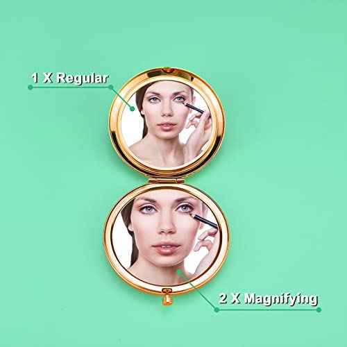 Funny Inspirational and Sarcasm Gifts for Women Compact Makeup Mirror for Friends Coworker Funny Gifts for Women Folding Makeup Mirror for Boss Colleagues Christmas Birthday Gifts