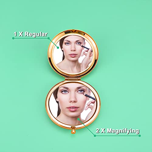 Inspirational Christian Gifts Verse Religious Gifts for Girls Sister Friends Encouragement Baptism Gift Compact Makeup Mirror for Her Motivational Gift Folding Makeup Mirror