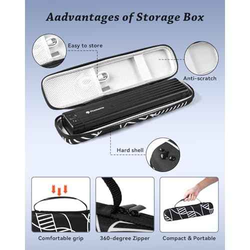 Phomemo Portable Carrying Case, Compatible with TP83 M08F Tattoo Stencil Printer, Tattoo Travel Case for Tattoo Printer and Supplies, Waterproof Shockproof Scratch Resistant, Black (Bag Only)