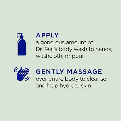 Dr Teal's Body Wash with Pure Epsom Salt, Relax & Relief with Eucalyptus & Spearmint, 24 fl oz (Pack of 2)