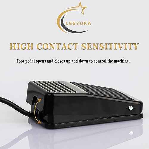 LEEYUKA Tattoo Foot Pedal - Plastic Tattoo Foot Pedal Black Round Tattoo Foot Switch for Tattoo Machine Tattoo Power Supply Tattoo Supplies