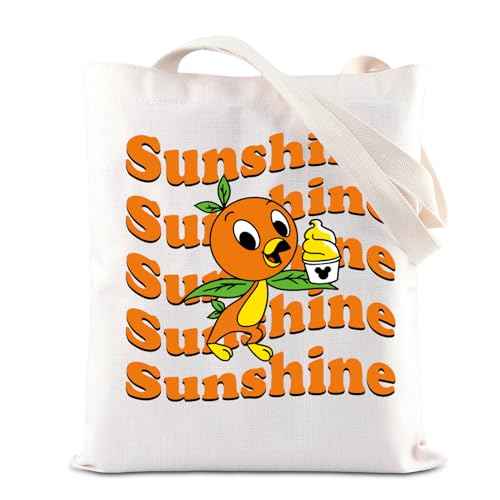 FOTAP Orange Bird Makeup Bag Cartoon Character Lover Gift Sunshine Orange Bird Zipper Pouch Magic Kingd*m Makeup Bag (sunshine tote)