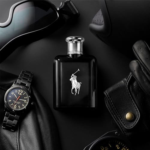 RALPH LAUREN FRAGRANCES - Polo Black - Eau de Toilette - Men's Cologne - Woody & Fresh - With Patchouli, Sandalwood, and Mandarin - Medium Intensity