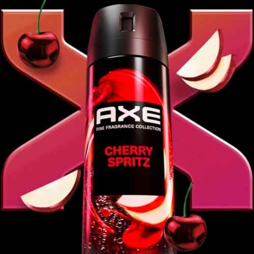 AXE Fine Fragrance Body Spray Variety Pack 4 Pack Touch of Sweetness - Cherry Spritz, Pure Coconut, Black Vanilla, Watermelon Freeze Aluminum Free 4 oz