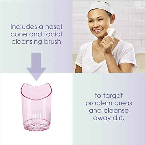 True Glow by Conair Gentle Mist Moisturizing Facial Steamer with Cleansing Brush