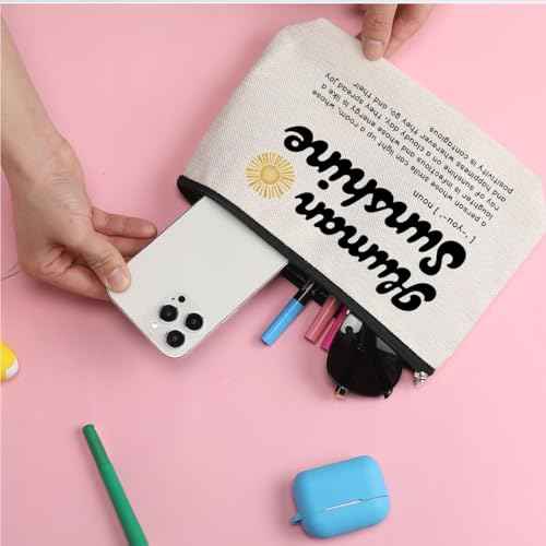 ZHAMEN Sunshine Gifts Thank You Gifts for Women Friend Boss Manager Inspirational Makeup Bag Toiletry Bag Cosmetic Bag Christian Boss Day Birthday Retirement Gifts Coworker Gifts Appreciation Gifts