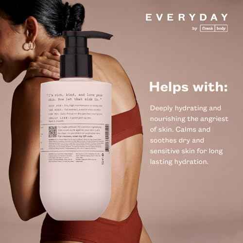 frank body Nourishing Body Lotion | Decadent Cream for Gentle, Calming & Long-Lasting Hydration | Oat Extract, Avocado Oil & Squalane | Sandalwood & Vanilla Scent | Vegan & Cruelty Free | 250ml