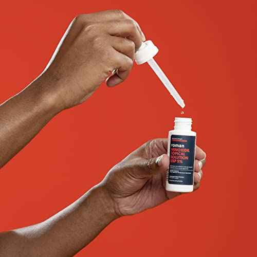 Roman Men's Topical Solution for Hair Regrowth | 5% Minoxidil, Unscented, 3-Month Supply