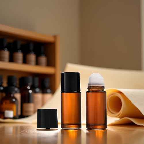 2 Pcs Brown 50ml Glass Essential Oil Roller Bottles Refillable Roll on Bottles Empty Deodorant Bottle, Refillable Containers Accessories, Containers Rollerball Bottles for Fragrance Roller Bottles