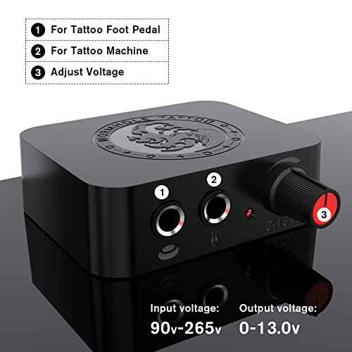 Tattoo Gun Kit Tattoo Kit with Cartridge Rotary Machine Kit Complete Pen Kit for Tattooist and Beginners(WTK166)