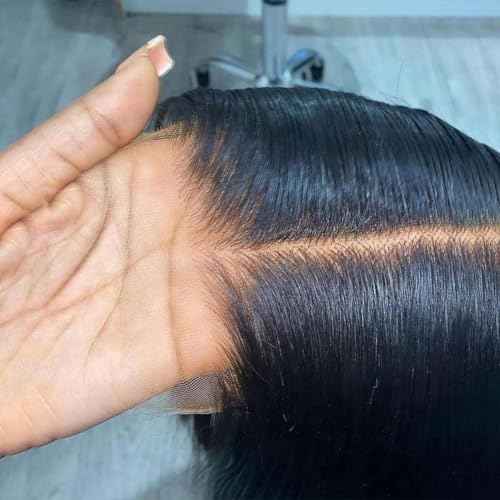 6x6 HD Lace Closure Loose Deep Wave Human Hair 18 Inch - 0.10mm Ultra-thin Invisible Skinlike Real HD Lace 6x6 Closure, 100% Pre Plucked Brazilian Raw Virgin Hair Skinlike HD Lace Closure Wet and Wavy