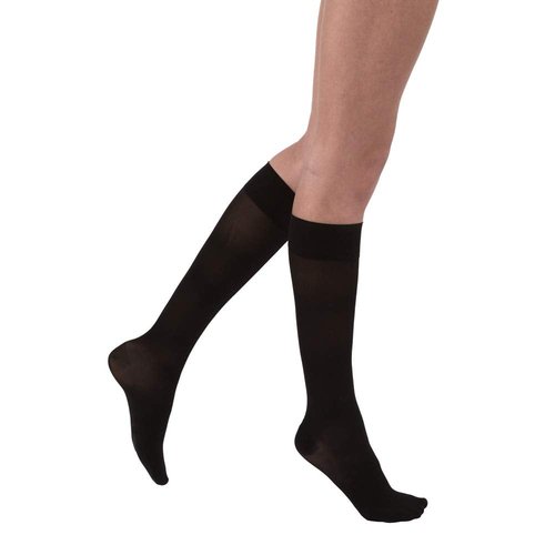 JOBST UltraSheer Knee High 30-40 mmHg Compression Stockings, Closed Toe, Medium, Classic Black