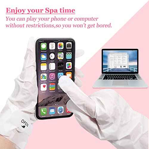 6 Pack Moisturizing Hand Peel Mask Gloves, Hand Mask Natural Collagen Spa Gloves Moisture Enhancing Gloves for Dry Hands, Repair Rough Damage Skin for Women & Men (Rose)