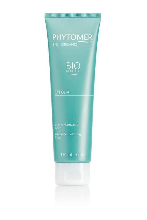 Phytomer Cyfolia Organic Cleansing Cream | Healthy, All-Natural Facial Cleanser | Certified Organic | Gentle Face Cleanser & Makeup Remover | Radiant, Glowing, Softer Skin | 150 ml