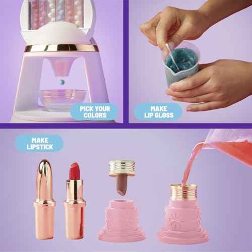 Claire's DIY Lipstick & Lip Gloss Making Kit ? 97-Piece Makeup Craft Kit| Kids Arts & Crafts Activity Set| Handmade Moisterizing Lip Glaze| Beauty & Cosmetic Products| Girls Science Toy Gift| Ages 8+