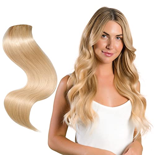 Clip-In Hair Extension Set by Joi Hair, Clip Sewn Machine Weft, Premium Remy Human Hair, Full Set for Full Head, 120g, 160g, 220g 20" (160 Grams Joi Fuller for Medium Density, #16 Champagne)