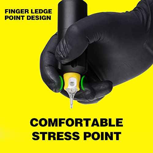 Hawink 9RL Tattoo Needles Cartridge #10 Bugpin 9 Round Liner X-Taper 16PCS with Membrane Professional Disposable Finger Ledge Cartridges EN05S-FG-16-1009RL