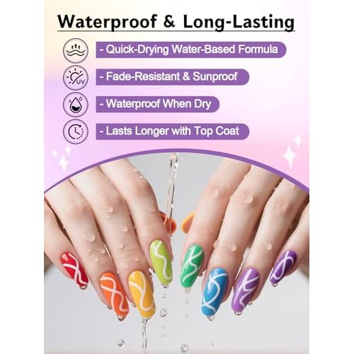 1 PCS White Nail Art Polish Pens, Kalolary 0.5mm Nail Art Markers Nail Point Graffiti Dotting Pen Drawing Painting Liner Brush for DIY Nail Art Beauty Adorn Manicure Tools