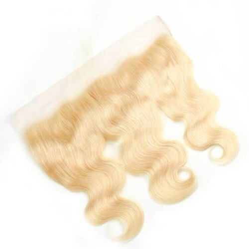 613 Hd Frontal 13X4 Lace Closure Human Hair Blonde Frontal Closure 12A Grade Brazilian Virgin Human Hair for Women Pre Plucked Bleached Knots 22 Inch