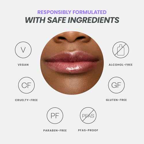 Wonderskin Lip Oil Rehab Serum - Tinted Lip Oil, Hydrating, Moisturizing, and Non-Sticky Deep Red Tint Serum for Dry Lips (Honey)