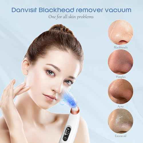 Blackhead Remover Vacuum - Water Cycle Facial Pore Cleaner with 3 Adjustable Suction Power 6 Probes USB Rechargeable - Blackhead Extractor Tool Kit for Women & Men