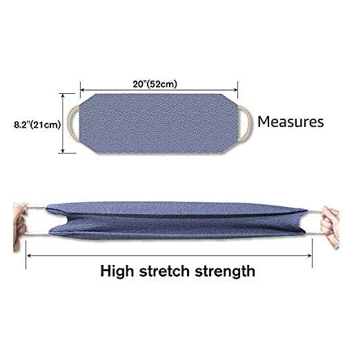 Evridwear Exfoliating Back Scrubber with Handles Two Sides for Body Shower Deep Cleans Skin Massages Invigorating Blood Circulation Men Women One Size (Back Scrubber)