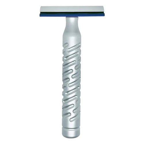 The Goodfellas' Smile, The Styletto Shadow V2 (Blue) Aluminum Double Edge Safety Razor, Uniquely Engineered Neutral Blade Gap Makes Shaving Easier, Closer and Smoother - Made in Italy