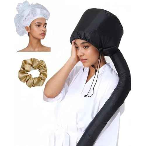 Hair Dryer Bonnet with Plopping Net,Hair Drying Bonnet for Blow Dryer,Portable Home Deep Conditioning Hair Care Hot Cap£¬Speed Up The Drying