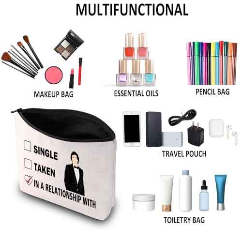 G2TUP A D inspired Gift Dating A D Makeup Bag A D Fan Cosmetic Bag A Merch Zipper Travel Bag (Dating A White Bag)