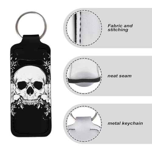Chapstick Keychain Holder for Women, Lip Balm Holder Chapstick Keychain Holder for Lipstick Chapstick