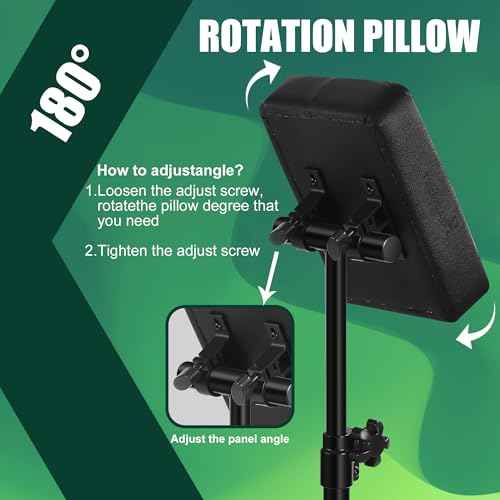 Adjustable Tattoo Arm Rest Support Stand, Black Padded Armrest with Heavy Duty Base
