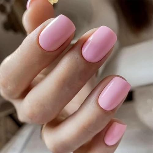 Modelones Semi Cured Gel Nail Strips, 34 Pcs Pink Gel Nail Stickers Sheer Gel Polish Strips, Ultra-Glossy, Long Lasting,Gel Nail Wraps U V for Home Nails DIY