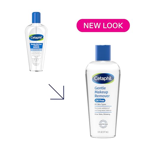 Cetaphil Gentle Waterproof Makeup Remover, Oil-Free Formula Suitable for Sensitive Skin, 6.0 Fluid Ounce