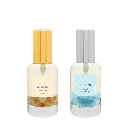 DefineMe Crystal Infused Perfume Gift Set - Includes one bottle of each scent Sofia Isabel and Kahana, 0.95 FL OZ each
