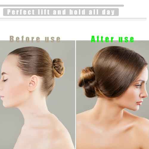 Dark Brown Hair Sponge for Updo - Hair Donuts for Updos£¨50 Bobby Pins+20 U-Clips£©Volume Hair Bumps Tool£¬Hair Padding for Updos