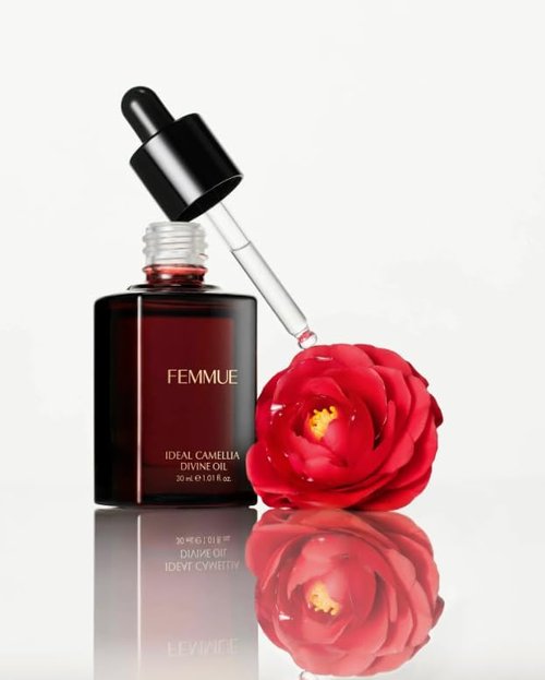 FEMMUE Ideal Camellia Divine Oil | Firming Face Oil with Camellia and Grapeseed | Anti Aging Barrier Repair, Hydrating for Dry Skin | Korean Beauty Skincare