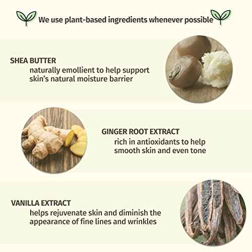 HEMPZ Body Lotion - Vanilla & Ginger Daily Moisturizing Cream, Shea Butter Hand and Body Moisturizer - Hemp Lotion - Skin Care Products, Hemp Seed Oil - 17 oz.