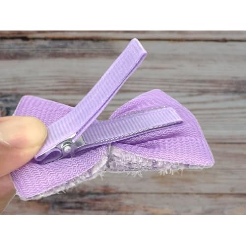 Hair Accessories Gift Set for Kids Purple Hair Clips Barrettes Ponytail Ties Bows Headbands with Mirror Unicorn Comb Gift Box for Daughter Teens Childs Little Girls