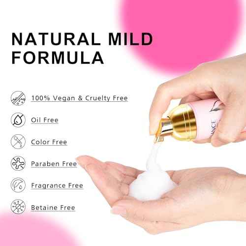 TDANCE Eyelash Extension Cleanser + Brush (60ml) / Shampoo / Wash for Extensions & Natural Lashes / Unscented, Oil, Paraben, Sulfate Free / For Professional & Home Use