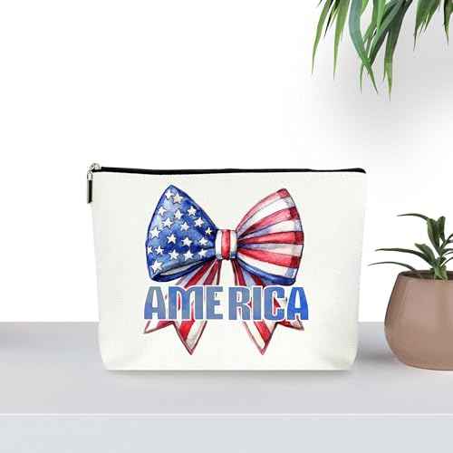 American Flag Makeup Bag Cosmetic Bag, Gifts For Birthday Mothers Day Christmas Independence Day, Patriotic Decorations.