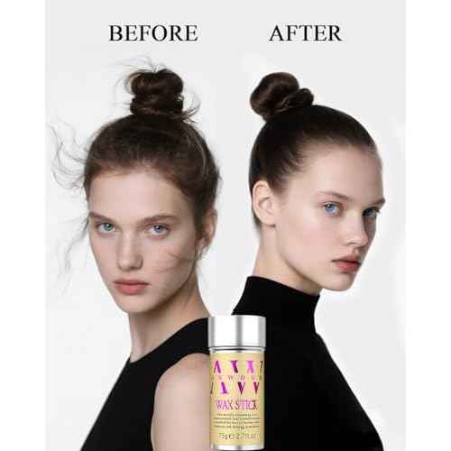 5Pcs Set: Hair Wax Stick, Hair Finishing Stick, Slick Back Hair Brush - Smooths Flyaways, Tames Frizz, Sleek Ponytails Buns - Taming Wand for Women Style Edges - Styling Accessories for Girls & Kids